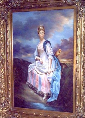Lady and Bow Painting 