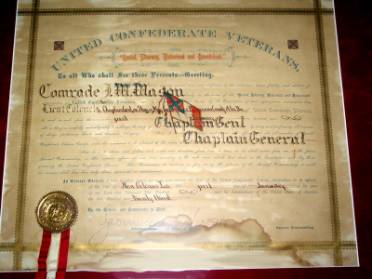 United Confederate Veterans certificate