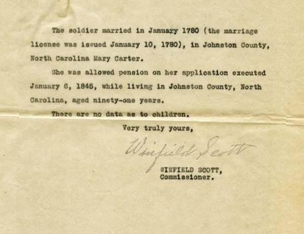 1928 Letter by Winfield Scott